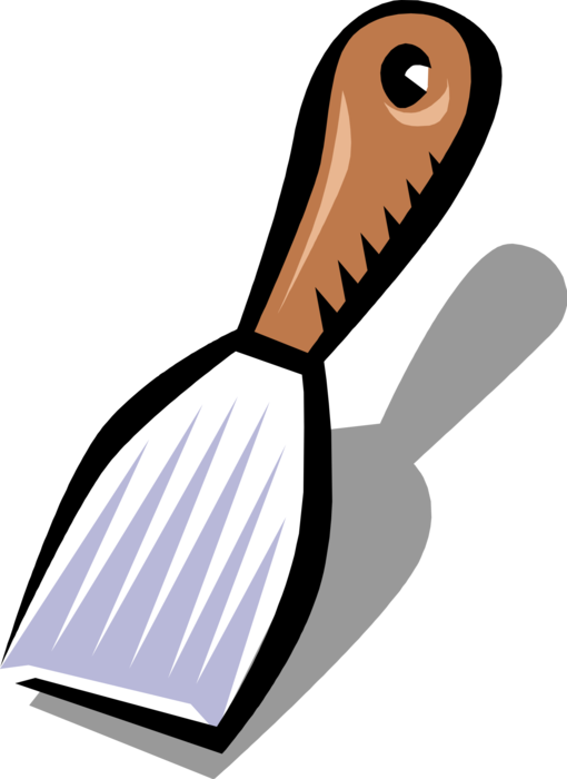 Vector Illustration of Putty or Spackle Knife Surface Scraper and Material Spreader