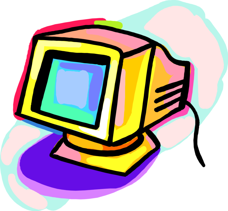 Vector Illustration of Computer Monitor Screen