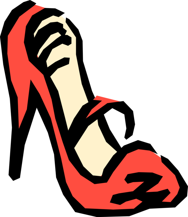 Vector Illustration of High Heel Shoe Fashion Footwear