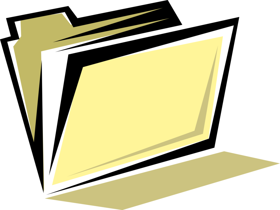 Vector Illustration of File Folder Holds Loose Papers Together for Organization and Protection
