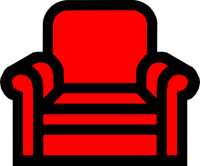 Vector Illustration of Comfortable Chair Furniture