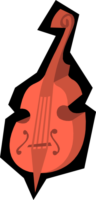 Vector Illustration of Cello Bowed String Musical Instrument