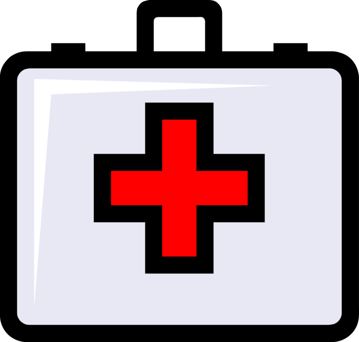 Vector Illustration of Medical Emergency First Aid Kit