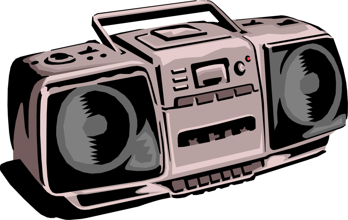 Vector Illustration of Home Audio Entertainment Stereo System