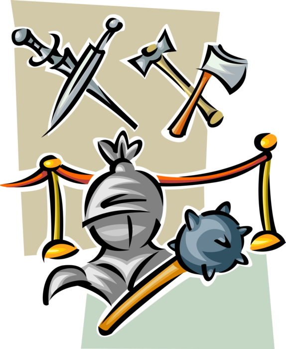 Vector Illustration of Medieval Age of Chivalry Weapons