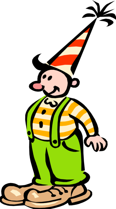 Vector Illustration of Funny Circus Clown