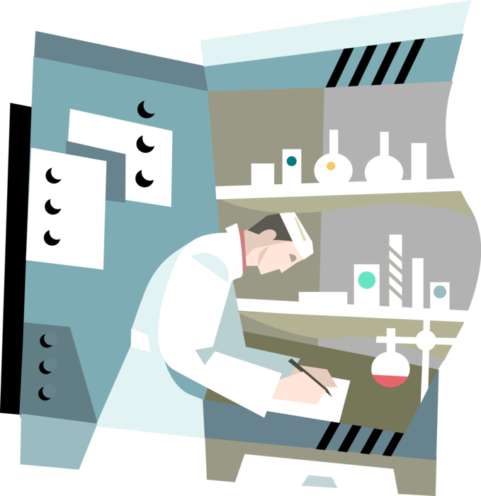 Vector Illustration of Scientific Research and Development Laboratory