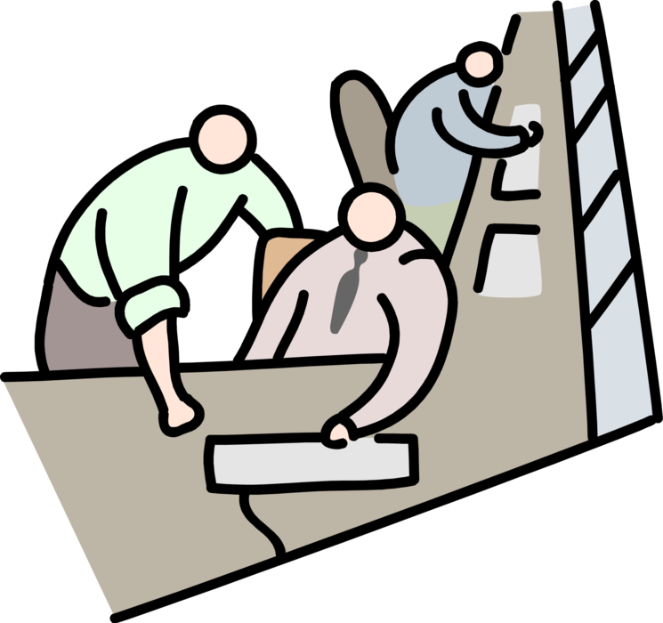 Vector Illustration of Colleague Receiving Input and Assistance