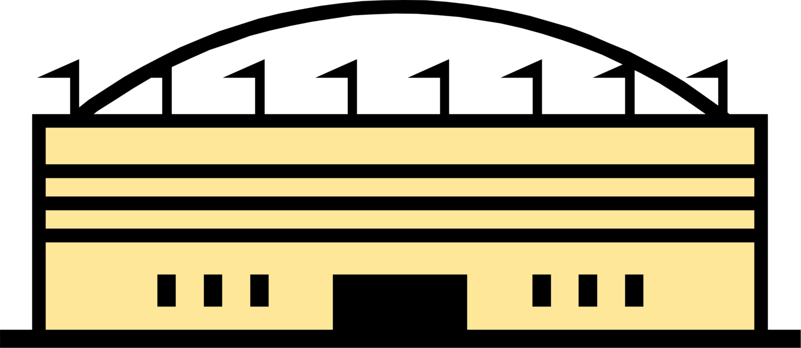 Vector Illustration of Sports Stadium Symbol