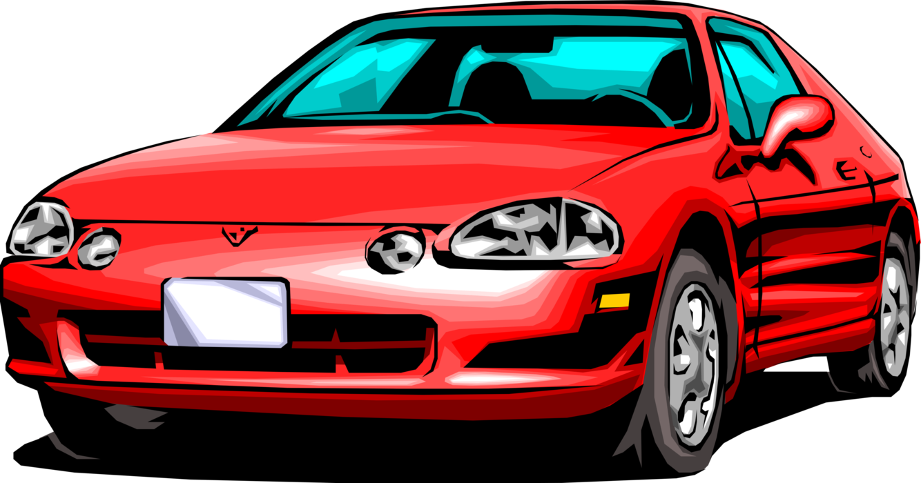 Vector Illustration of Sports Car Automobile Motor Vehicle 