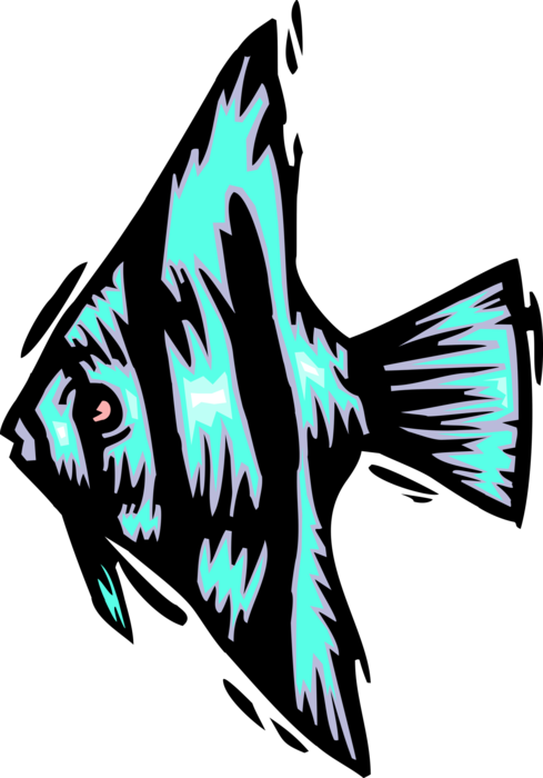 Vector Illustration of Aquarium Tropical Fish