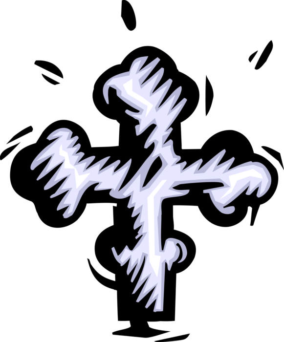 Vector Illustration of Christian Crucifix Cross Symbol of Christianity from Late Antiquity and the Crusades