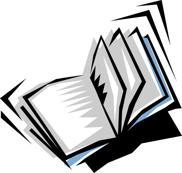 Vector Illustration of Books as Printed Works of Literature Fiction or Nonfiction Borrowed from Lending Library