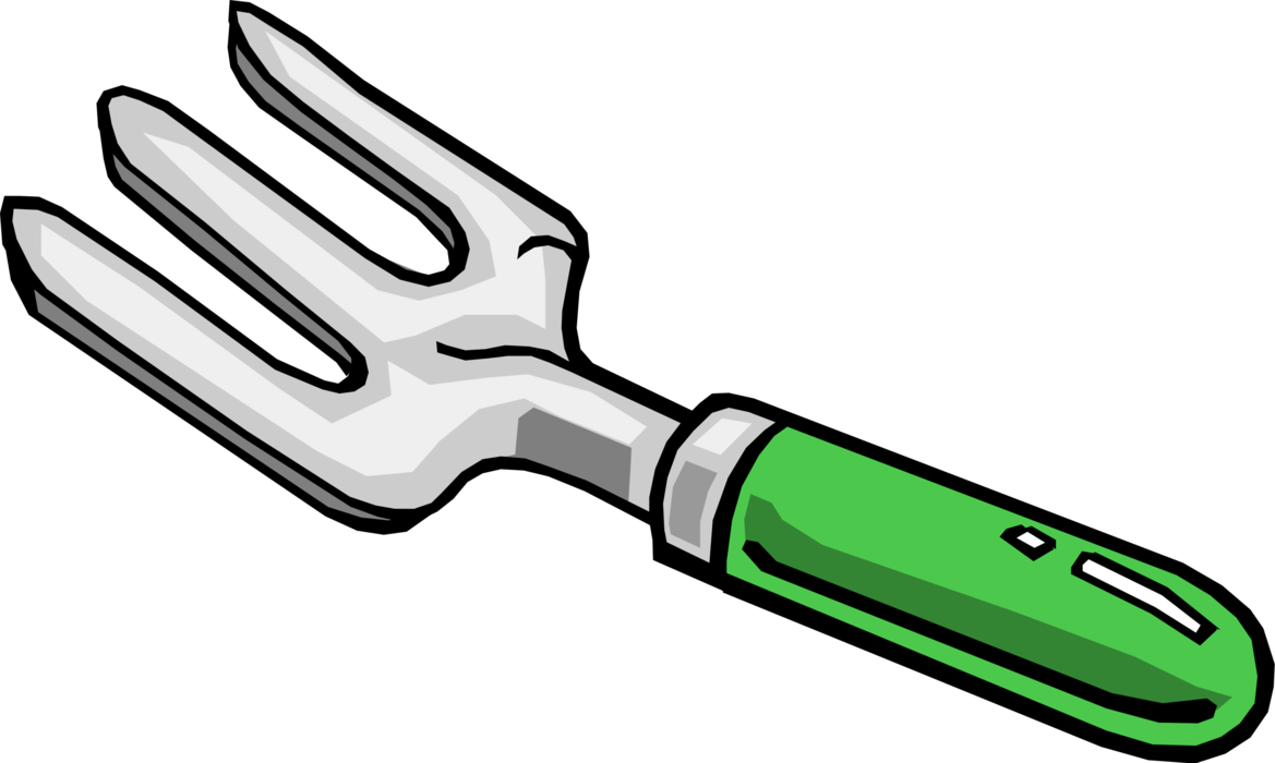 Vector Illustration of Lawn Care and Home Gardening Garden Fork