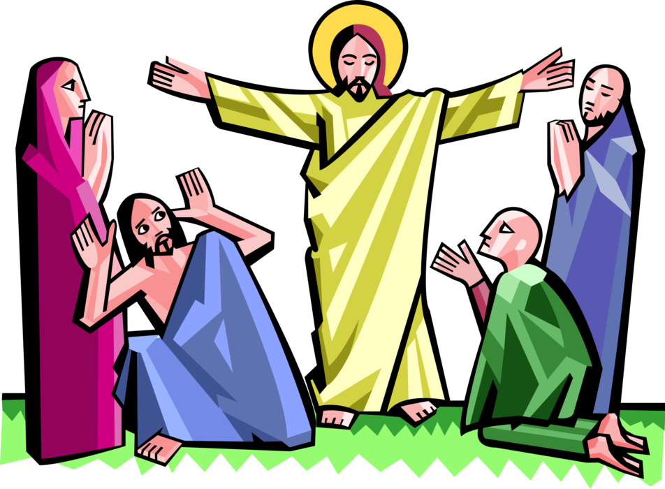 Vector Illustration of Jesus Christ is Resurrected on Easter Sunday