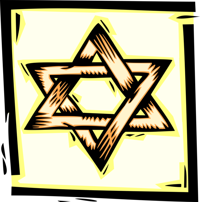 Vector Illustration of Star of David Shield of David Symbol of Jewish Identity and Judaism