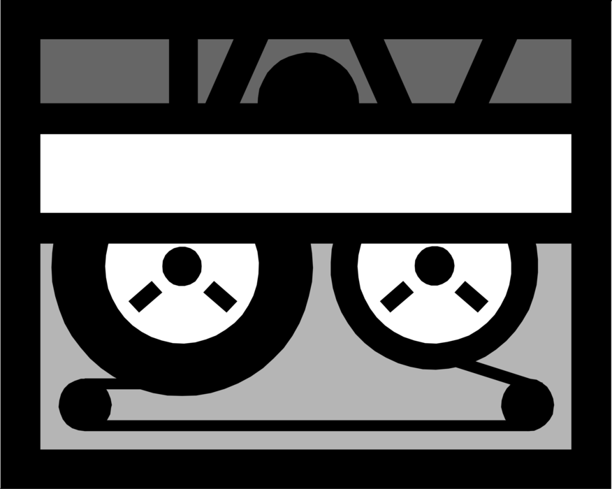 Vector Illustration of Tape Cartridge Digital Backup Storage Option