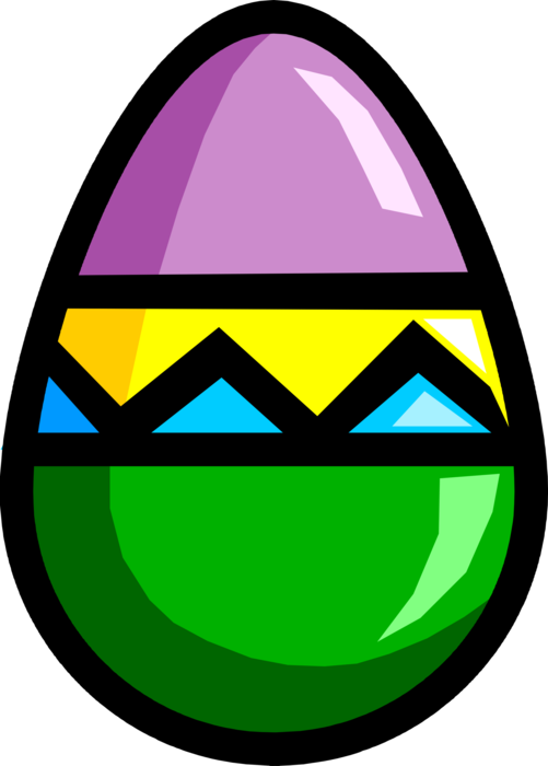 Vector Illustration of Colorful Decorated Easter Egg