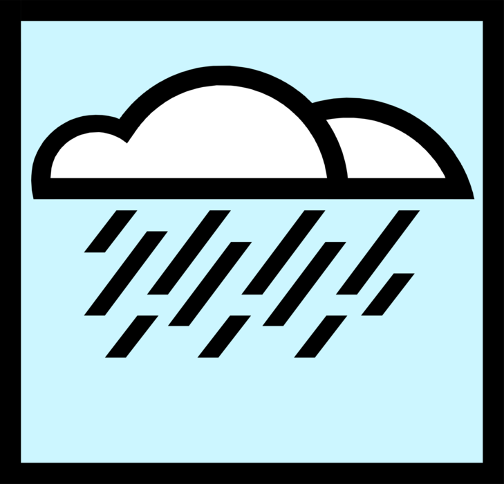 Vector Illustration of Weather Forecast Calls for Rain Showers