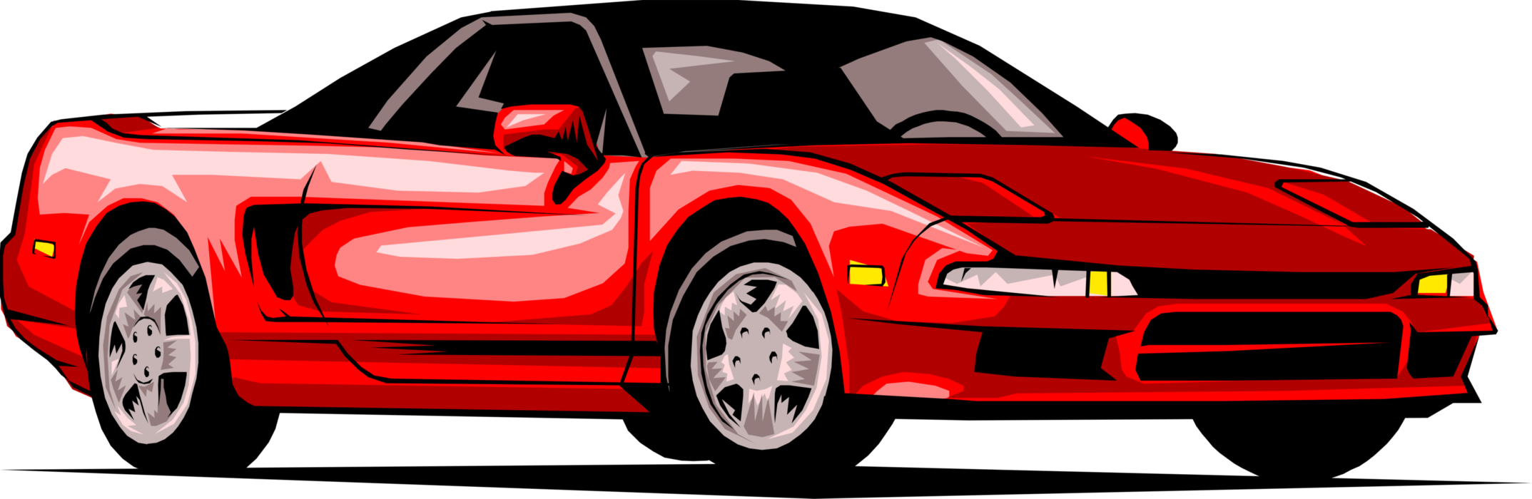 Vector Illustration of Sports Car Automobile Motor Vehicle