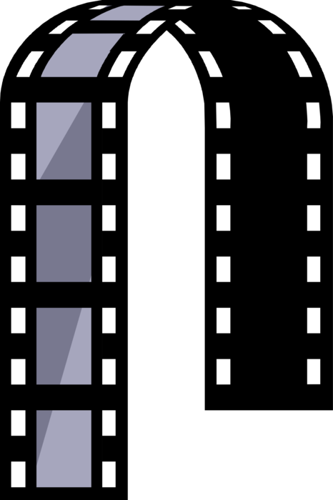 Vector Illustration of Filmmaking and Video Production Filmstrip