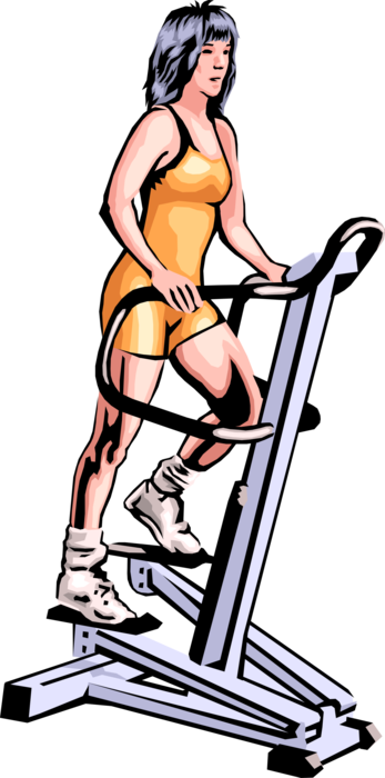 Vector Illustration of Stair Climber Physical Fitness Exercise Workout Equipment