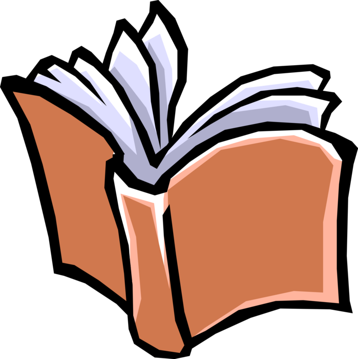 Vector Illustration of Books as Printed Works of Literature Fiction or Nonfiction Borrowed from Lending Library