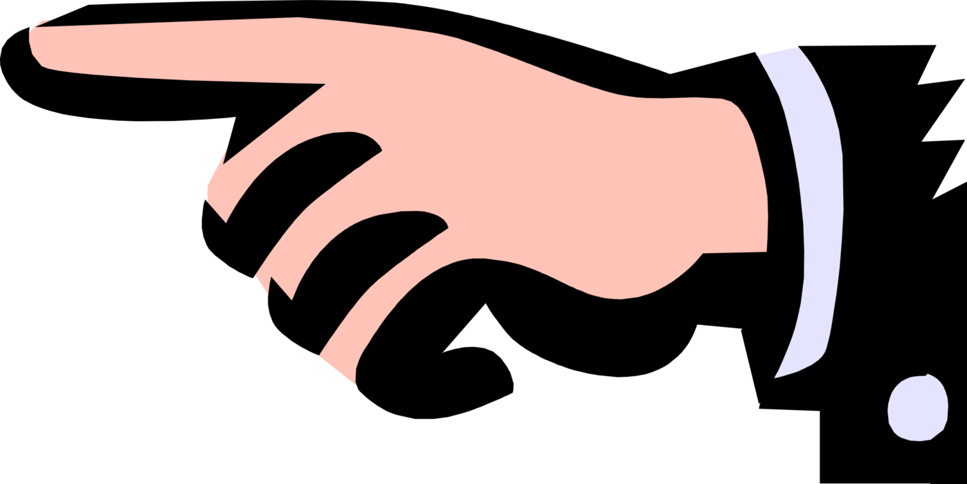 Vector Illustration of Hand with Pointing Finger Symbol
