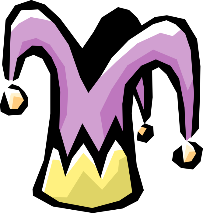 Vector Illustration of Court Jester or Fool's Cap