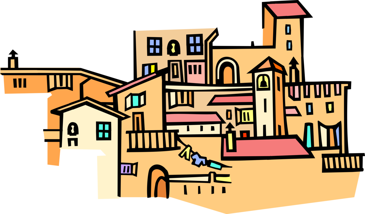 Vector Illustration of Mediterranean Architecture