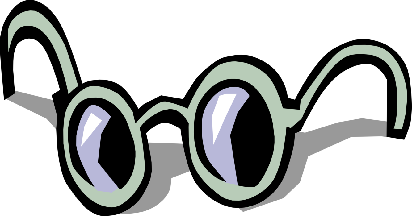 Vector Illustration of Eyeglasses or Reading Glasses to Correct or Aid Vision