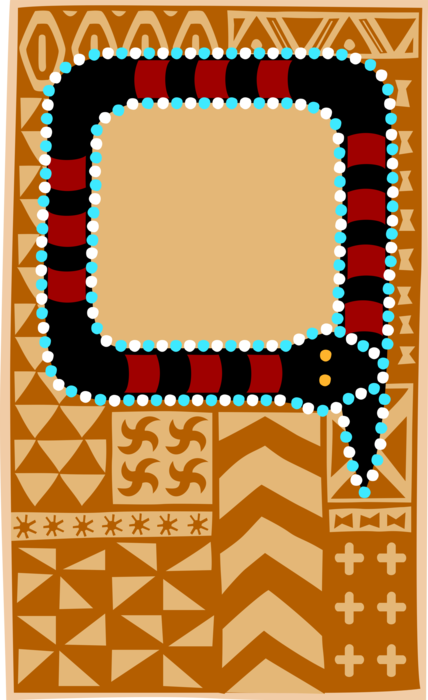 Vector Illustration of Native American Indigenous People Bead Art 