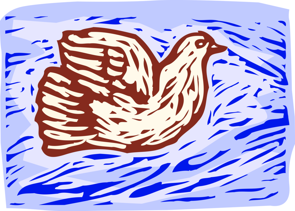 Vector Illustration of Feathered Bird