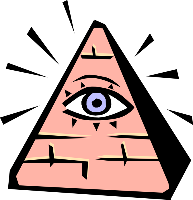 Vector Illustration of Eye of Providence All Seeing Eye Provides Direction