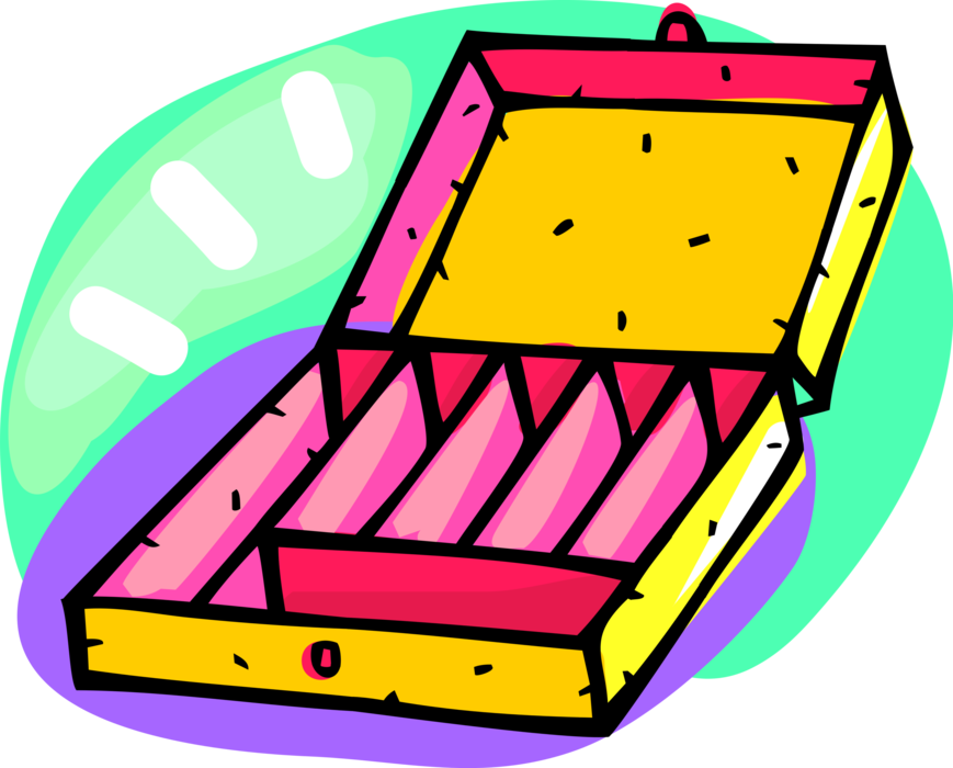 Vector Illustration of Household Storage Case with Compartments