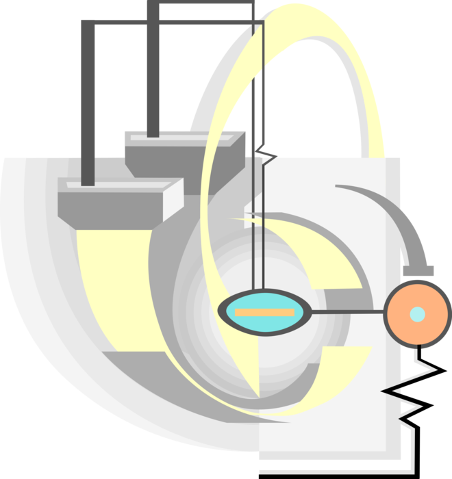 Vector Illustration of Computer Digital Data Storage and Retrieval Concept