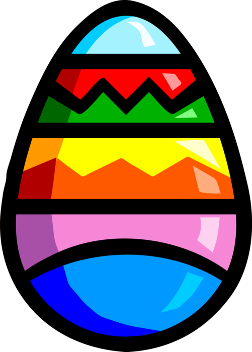Vector Illustration of Colorful Decorated Easter Egg