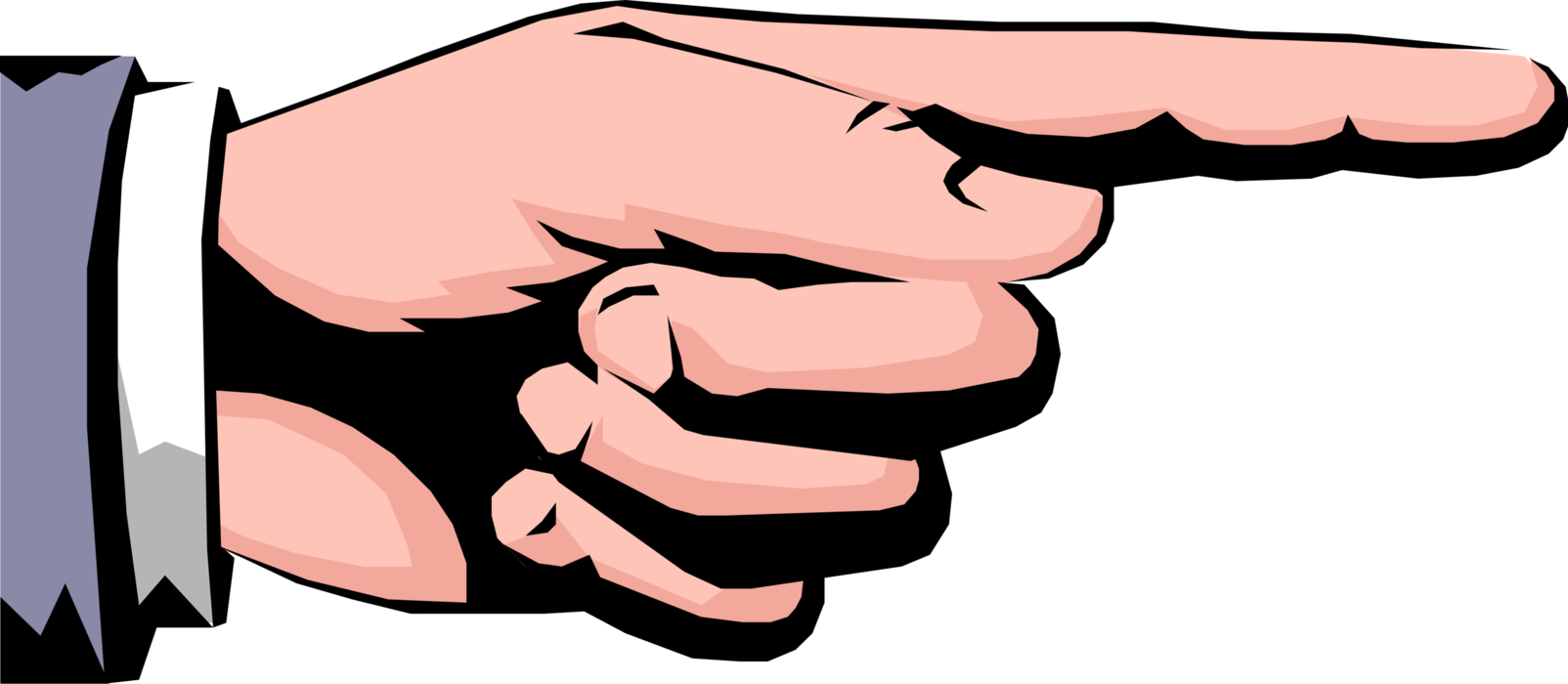 Vector Illustration of Hand Pointing Finger