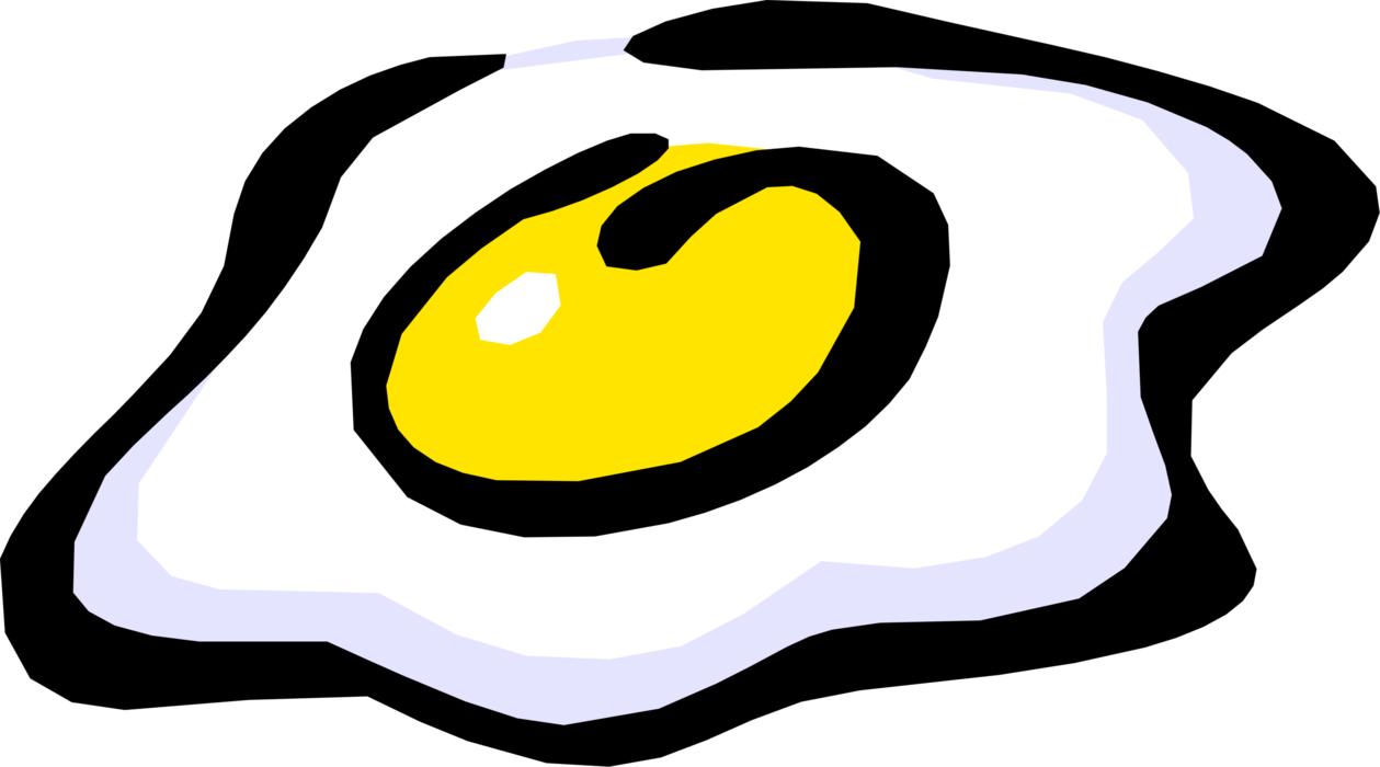 Vector Illustration of Fried Hen Chicken Egg