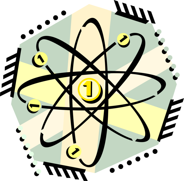 Vector Illustration of Money As the Center of the Atomic Universe