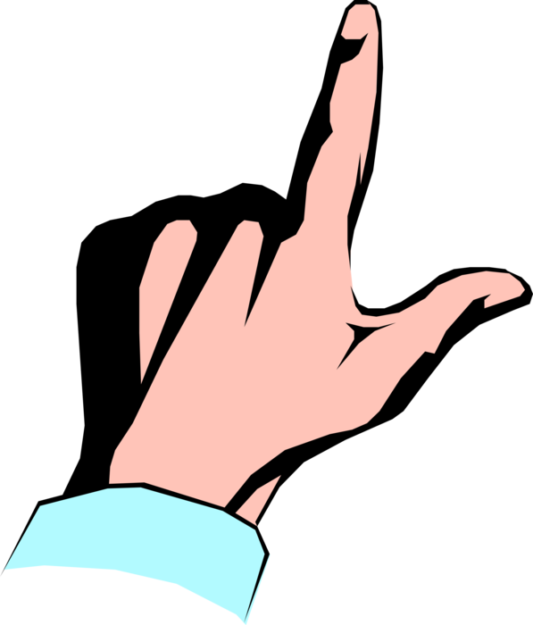 Vector Illustration of Hand with Pointing Index Finger