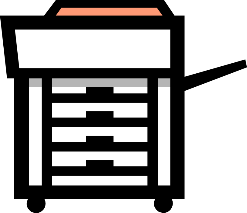 Vector Illustration of Office Photocopier Photocopy Machine Symbol