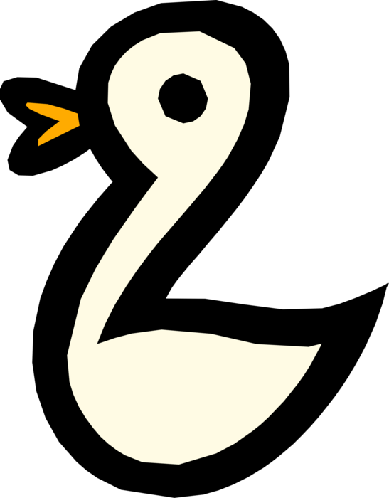 Vector Illustration of Yellow Bird Symbol