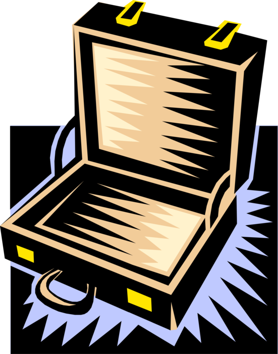 Vector Illustration of Briefcase or Attaché Case Carries Documents with Documents