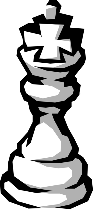 Vector Illustration of Queen Chess Piece Game of Chess