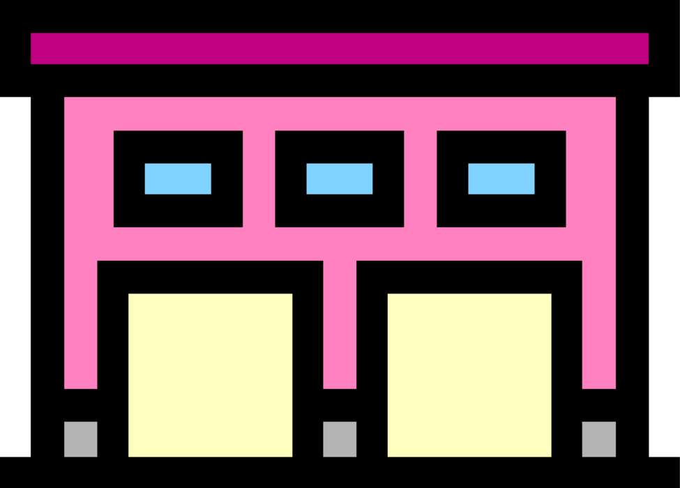 Vector Illustration of Fire Station Symbol