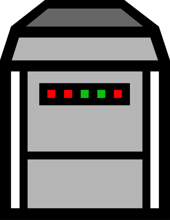 Vector Illustration of Mainframe Computer Symbol