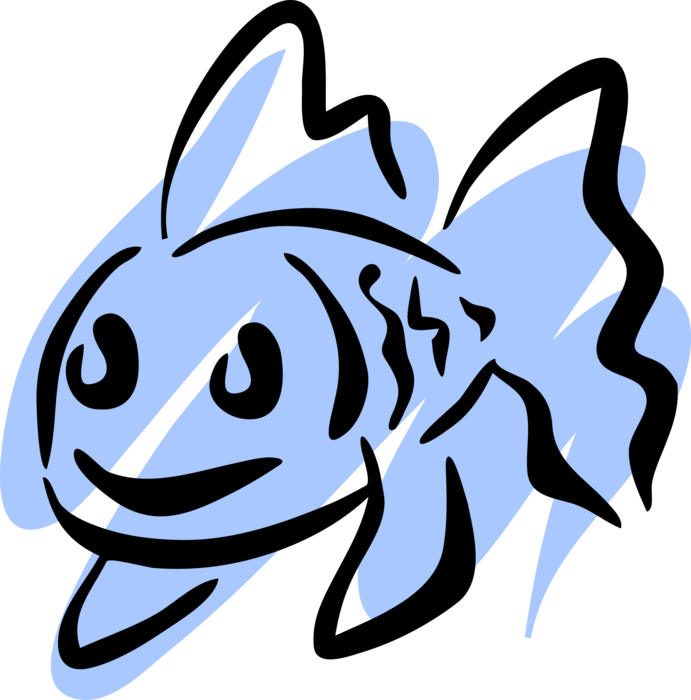Vector Illustration of Aquarium Tropical Fish Symbol