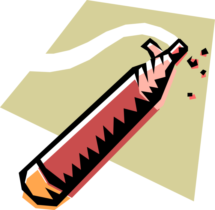 Vector Illustration of Rubber Eraser for Erasing Marks Made with Pen, Pencil