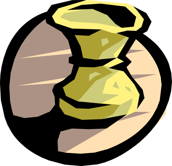 Vector Illustration of Spittoon Cuspidor Receptacle for Spit, from Chewing Tobacco